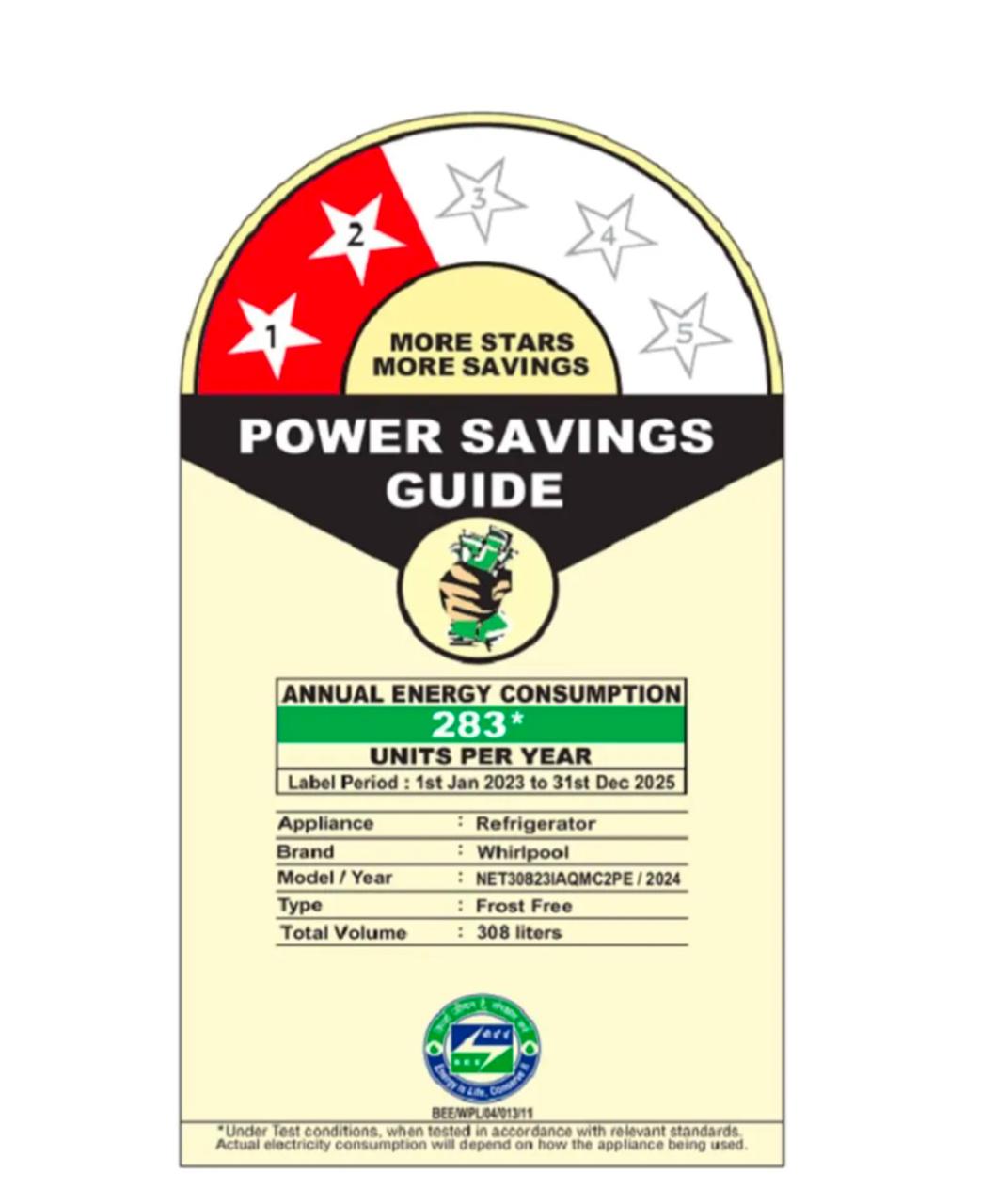 Whirlpool 21814 Intellifresh Pro 308 L 2 Star Convertible Frost-Free Double-Door Refrigerator