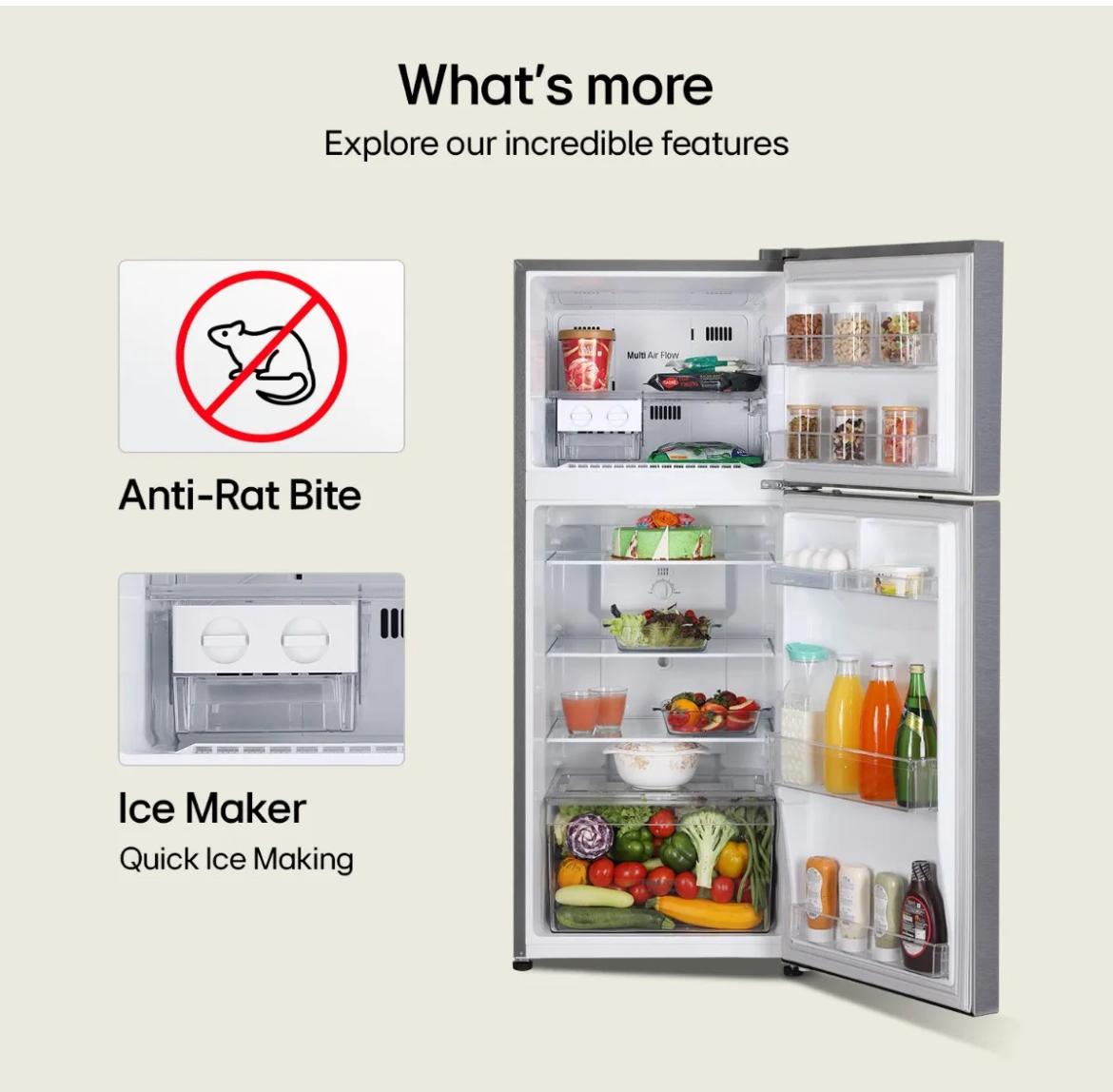 LG 242 L 2 Star Frost-Free Smart Inverter Double-Door Refrigerator (Model GL-N292BDSY)