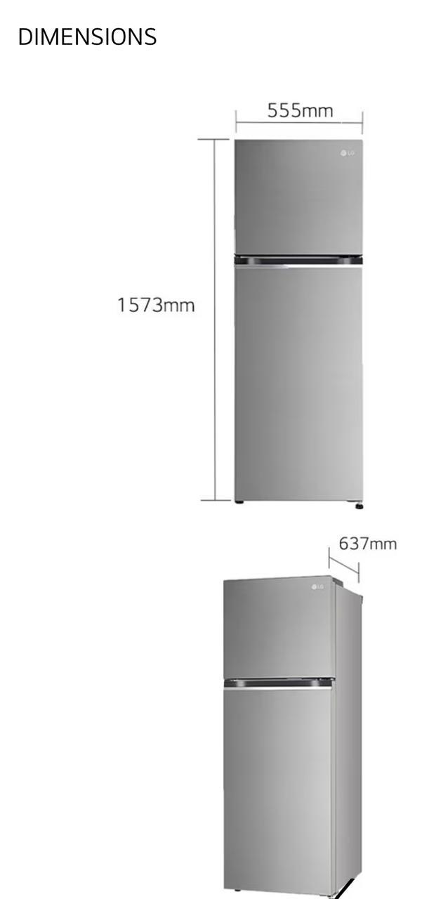 LG 246 L 3 Star Smart Inverter Frost-Free Double Door Refrigerator (Model GL-S262SDSX)