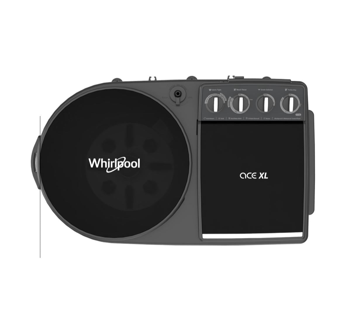 Whirlpool 30342 9.5 kg 5-Star Semi-Automatic Top Load Washing Machine (ACE XL 9.5 Grey Dazzle)