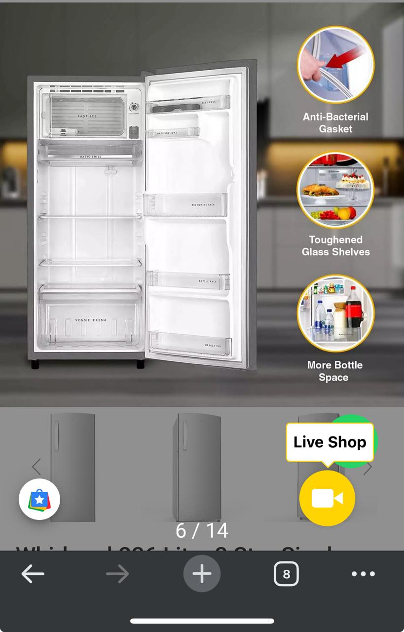 Whirlpool 236 L 3 Star Direct-Cool Single-Door Refrigerator (Model 73115)