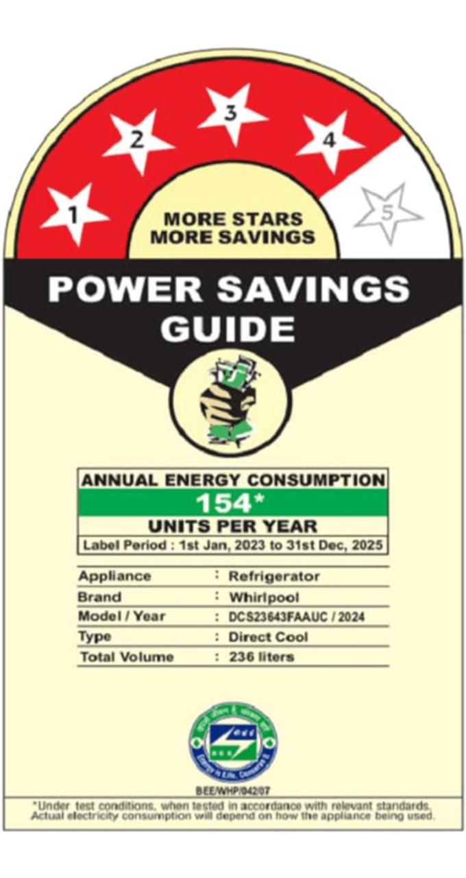 Whirlpool 73159 – Icemagic Pro Roy 236 Ltr 3 Star Direct-Cool Single-Door Refrigerator