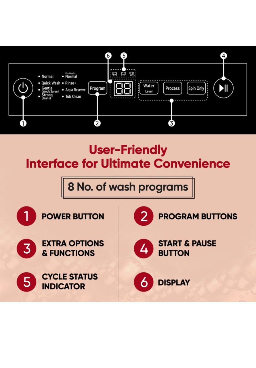 LG 8 KG Fully Automatic Top Load Washing Machine T80VBMB1Z — a smart, energy-efficient fully automatic top-load washer from LG