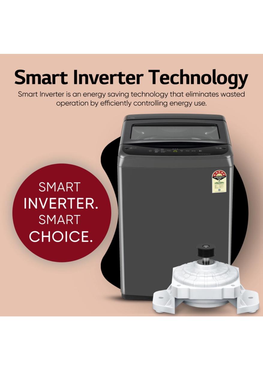 LG 8 KG Fully Automatic Top Load Washing Machine T80VBMB1Z — a smart, energy-efficient fully automatic top-load washer from LG