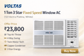 Voltas 1 Ton 3 Star Fixed Speed Window AC (123 Vectra Platina, White)