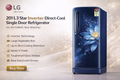 LG 201 L 3 Star Inverter Direct-Cool Single Door Refrigerator (GL-B211HBWD, Blue Waterlily)