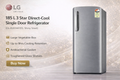 LG 185 L 3 Star Direct Cool Single Door Refrigerator (GL-B201APZD, Shiny Steel)