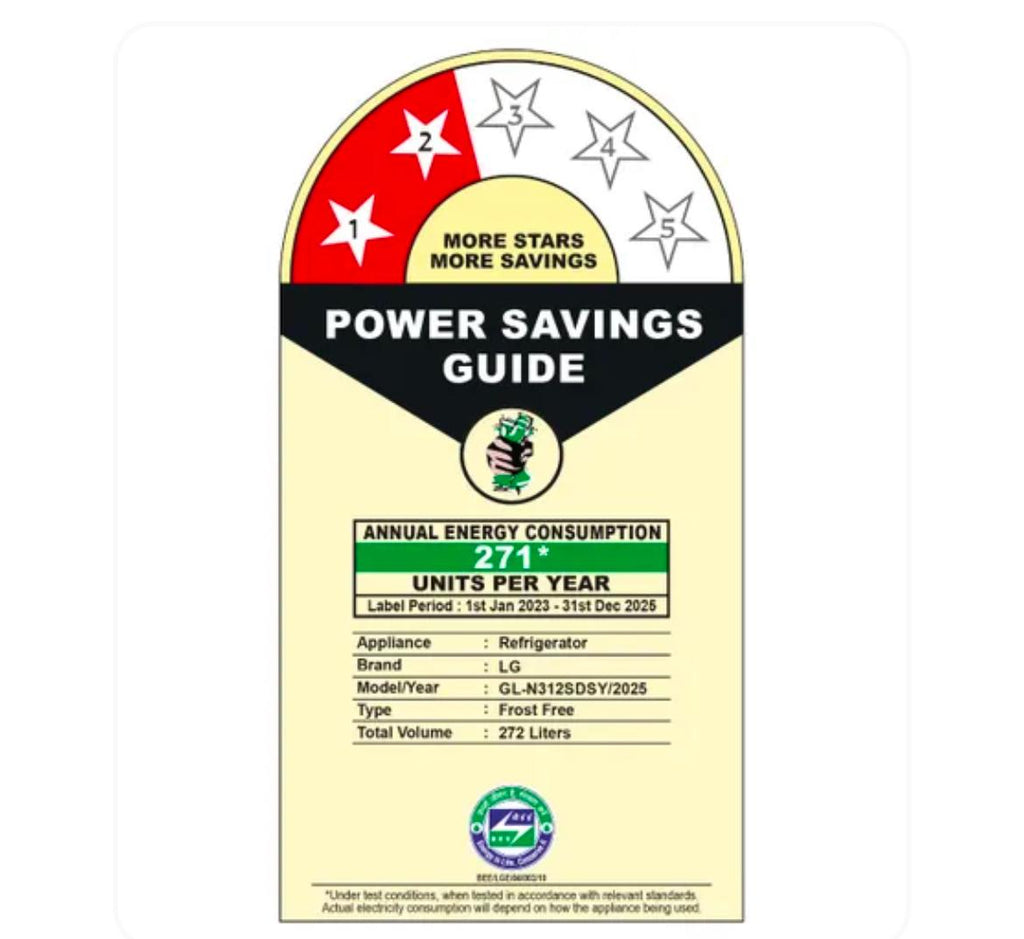 LG 272 L 2 Star Frost-Free Smart Inverter Double-Door Refrigerator (Model GL-N312SDSY)