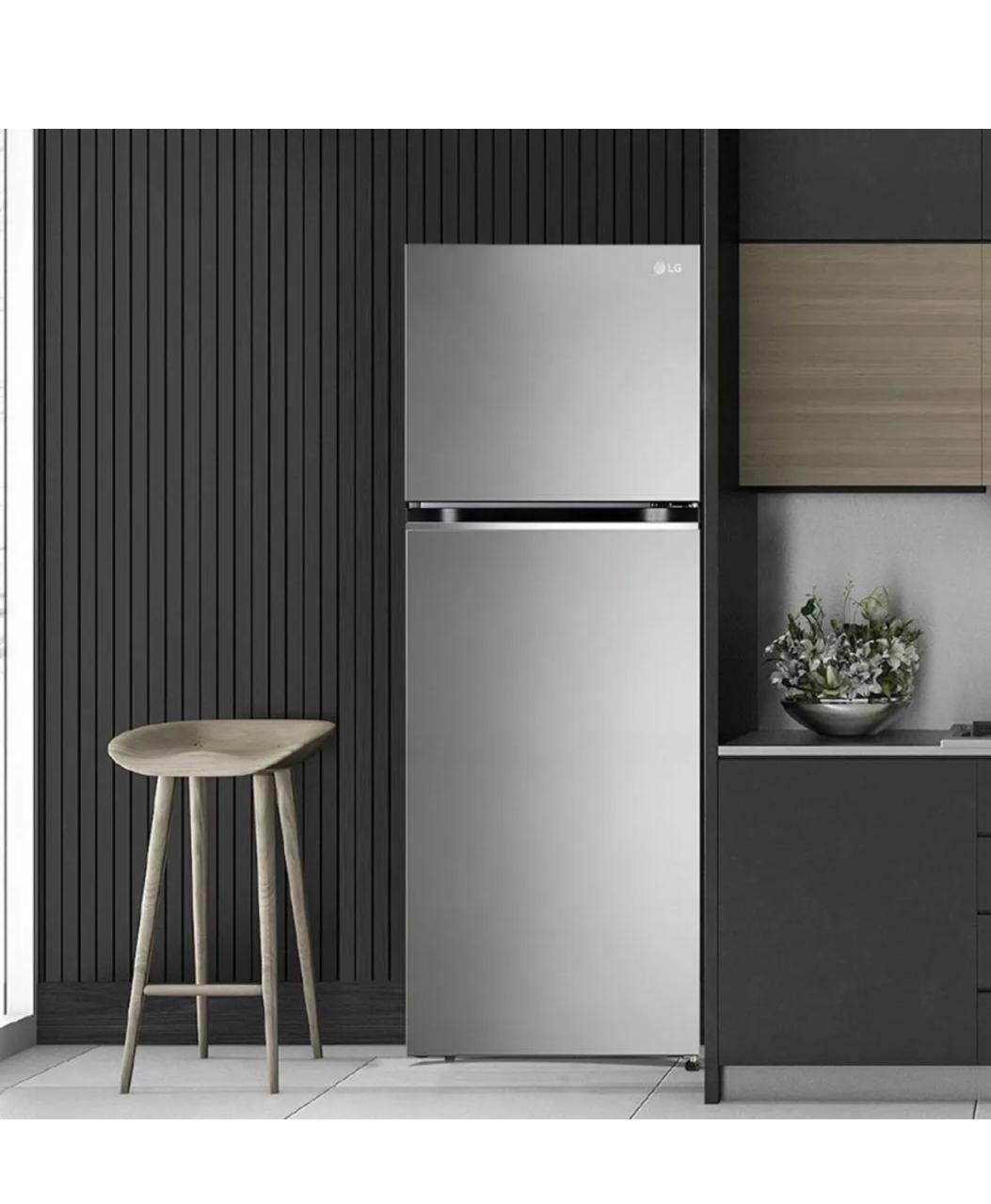 LG 322 L 2 Star Frost-Free Double Door Refrigerator, Shiny Steel GL-S342SPZY