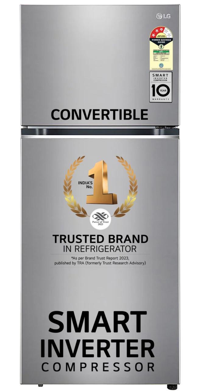 LG 380 L 2 Star Frost-Free Smart Inverter Double Door Refrigerator (GL-S412SPZY)